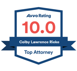 Colby L. Rieke Rated 10 Top Attorney by Avvo